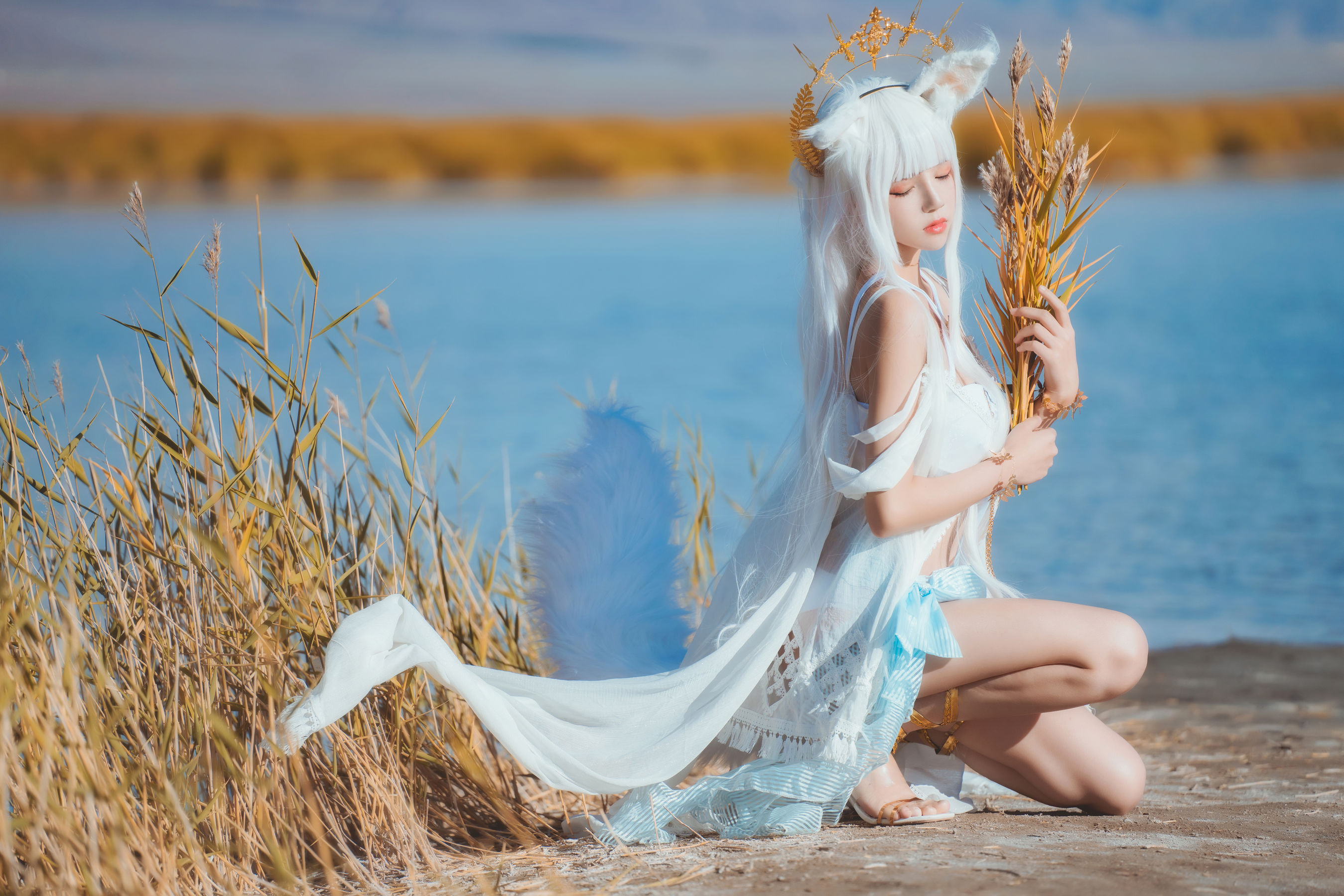 [网红COSER写真] 桜桃喵 – 明日方舟白金 套图-二爷美图分享,Cosplay美图,私房写真,套图下载