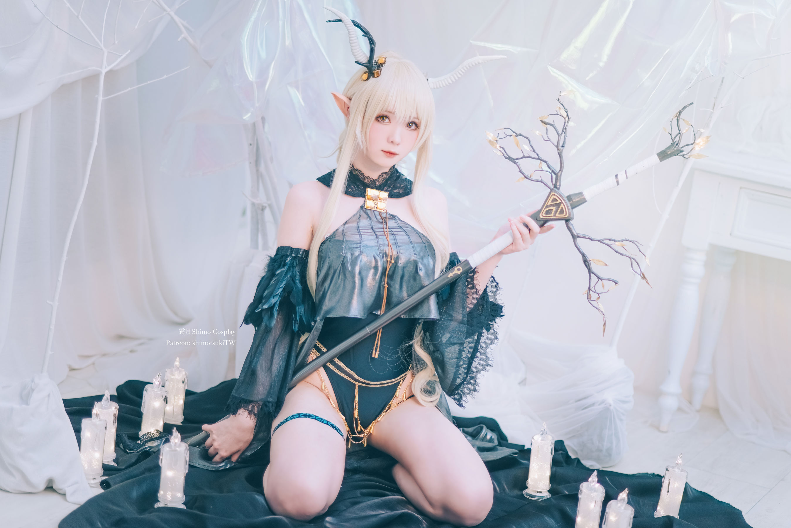 [网红COSER写真] 微博妹纸霜月shimo – 明日方舟 闪灵 套图-二爷美图分享,Cosplay美图,私房写真,套图下载