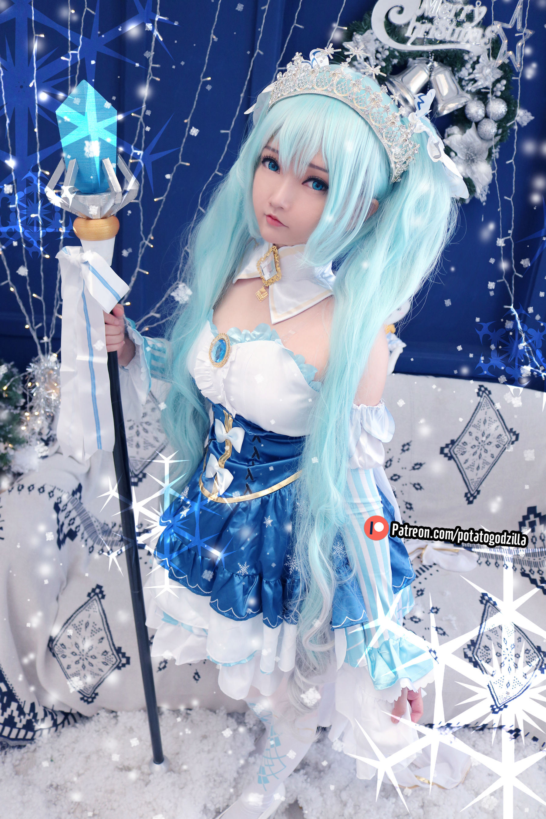 Coser小姐姐Potato Godzilla – Snow Miku-二爷美图分享,Cosplay美图,私房写真,套图下载
