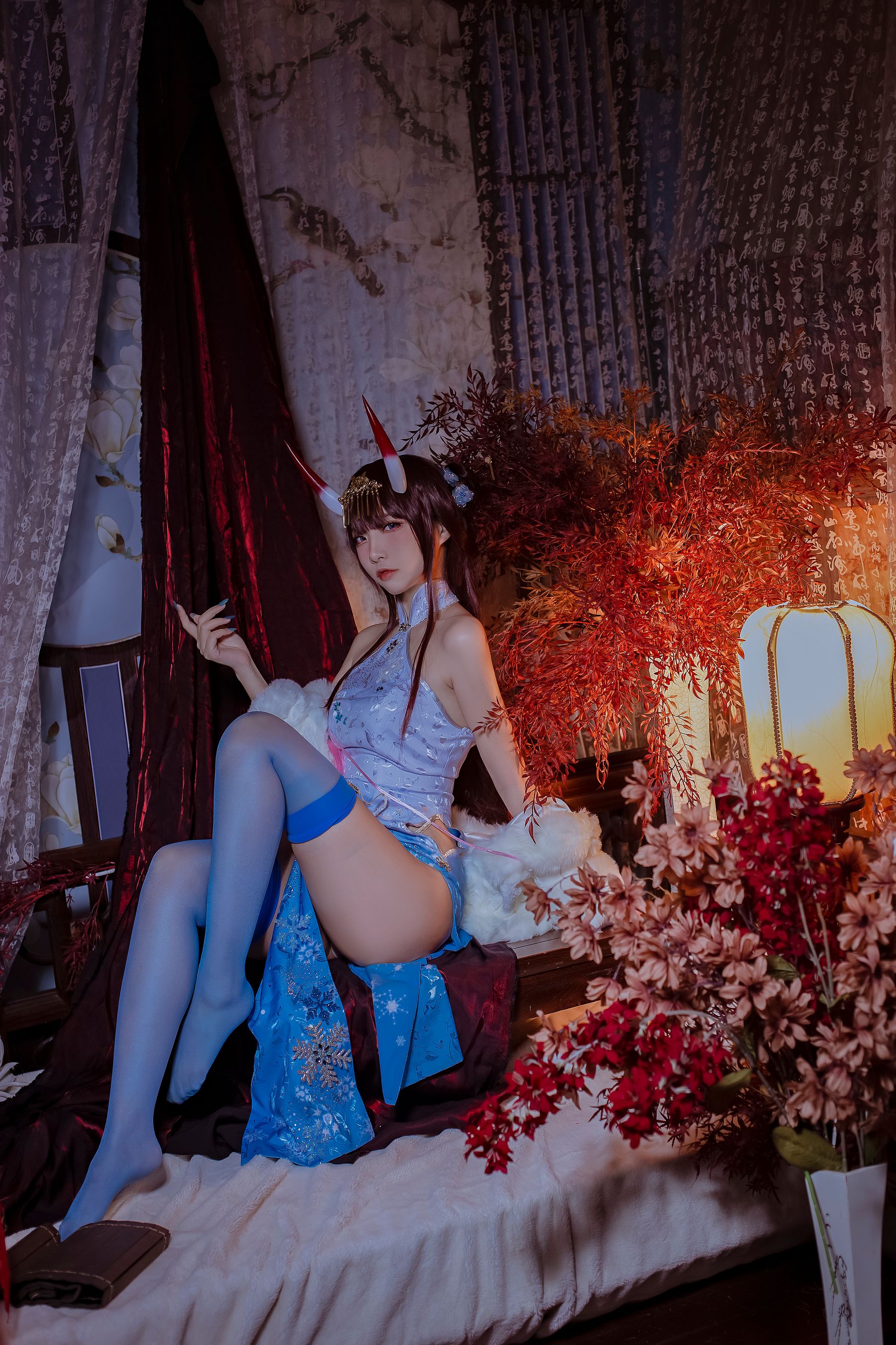 人气Coser二佐Nisa – 碧蓝航线 能代旗袍 写真套图-二爷美图分享,Cosplay美图,私房写真,套图下载